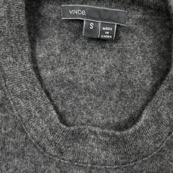 Vince Gray Cashmere Long Sleeve Crew Neck Sweater Women's Small - Picture 4 of 7